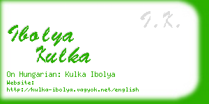 ibolya kulka business card